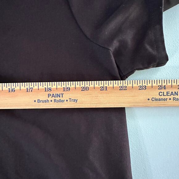 Figs Technical Collection V-Neck Top XL Black Two Pocket Scrub Uniform Shirt - Picture 6 of 7